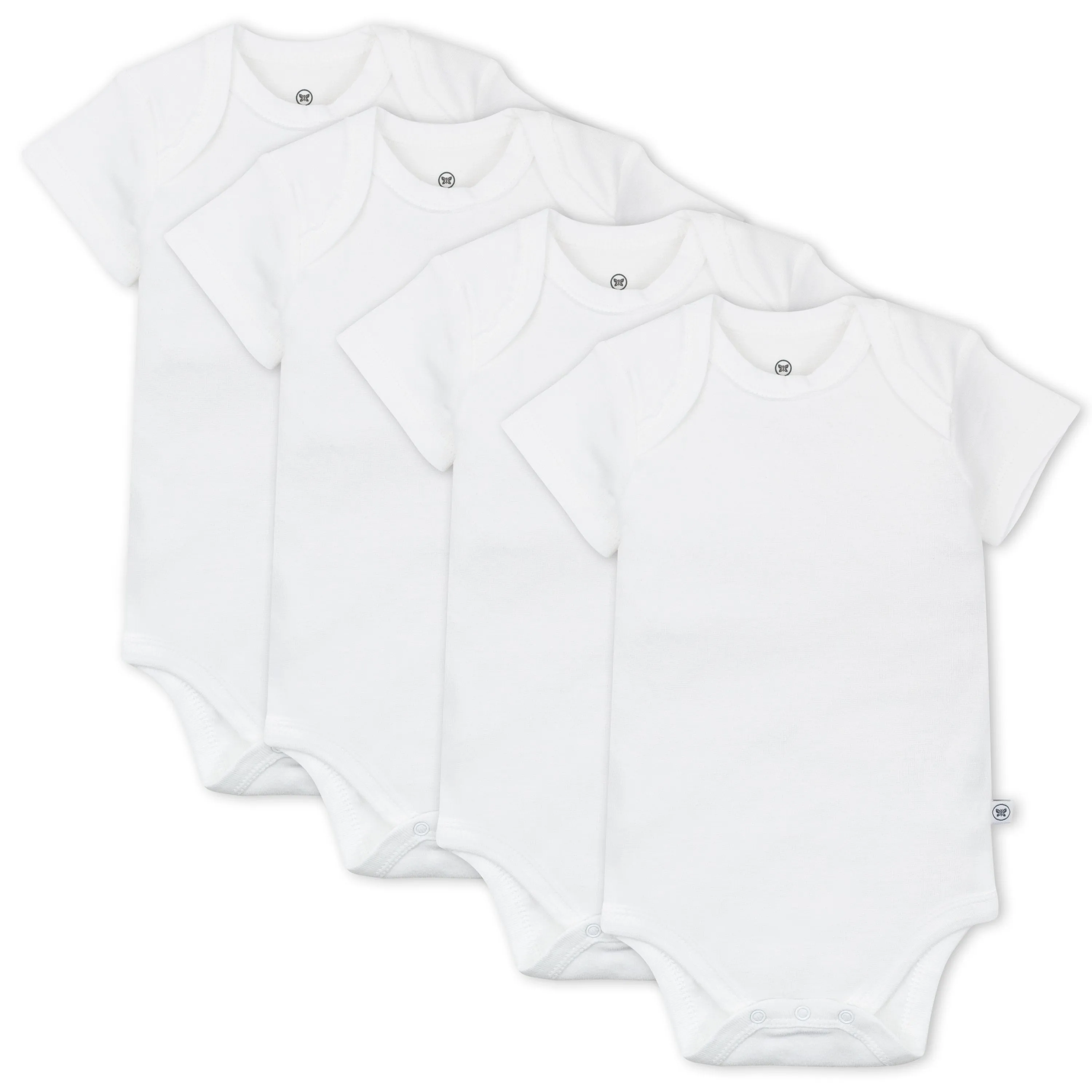 4-Pack Organic Cotton Short Sleeve Bodysuits