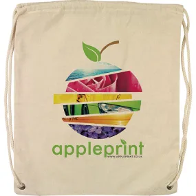 5oz Natural Cotton Drawstring Bag - Full Colour