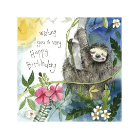 Alex Clark Sunshine Sloth Birthday Card