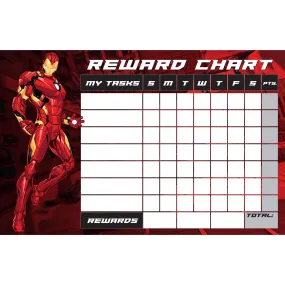 Avengers: IRON MAN Reward Chart Dry Erase        - Officially Licensed Marvel Removable Wall   Adhesive Decal