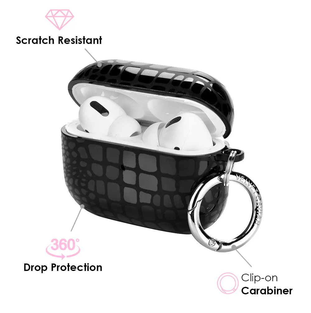 Black Croc AirPod Case