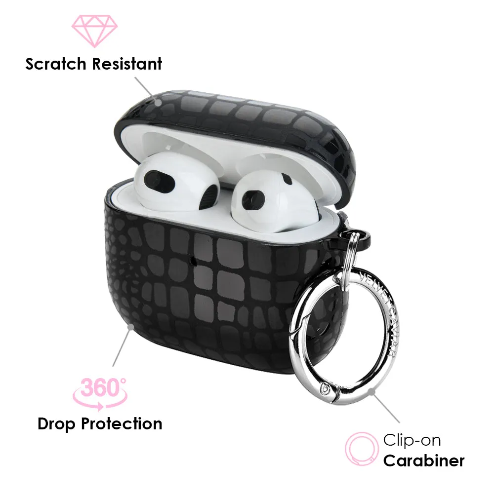 Black Croc AirPod Case