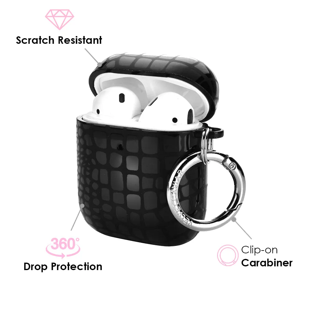 Black Croc AirPod Case