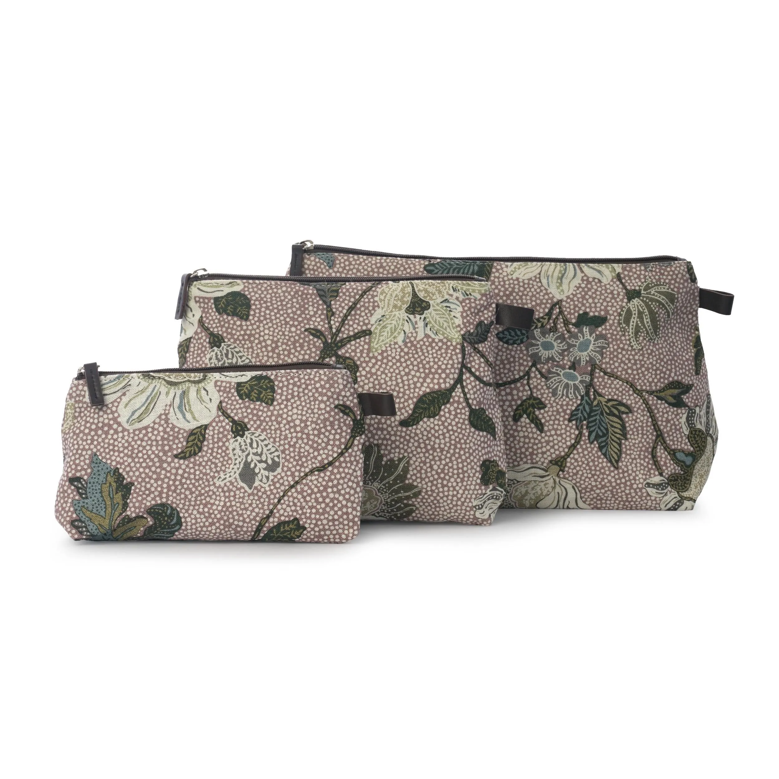 Cosmetic Bag | Dusty Pink Flower | Linen