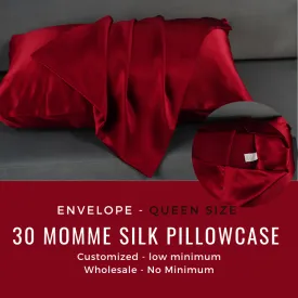 Custom Wholesale Silk Pillowcase 30 Momme Envelope Closure - Queen size