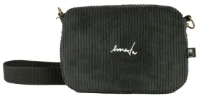 EMENTA SB - FLUFFY SIGNATURE CORDUROY BAG - BLACK