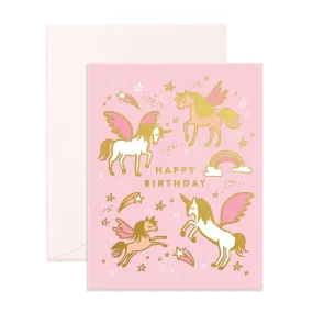 Fox & Fallow - Greeting Card Happy Birthday Unicorns