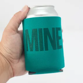 funny can coolie, MINE drink holder, bachelor party favor, insulated koozie