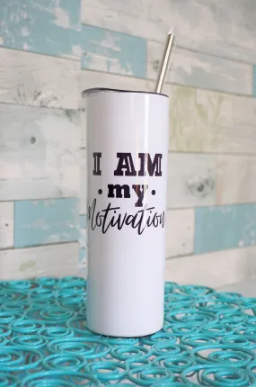 Mama Buzz- tall tumbler - "I am my motivation"