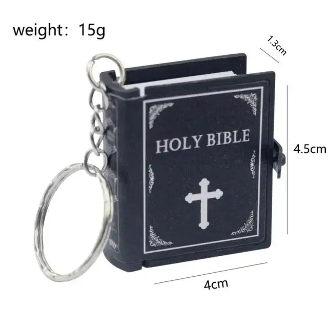 Mini Holy Bible Keychain Book Pendant