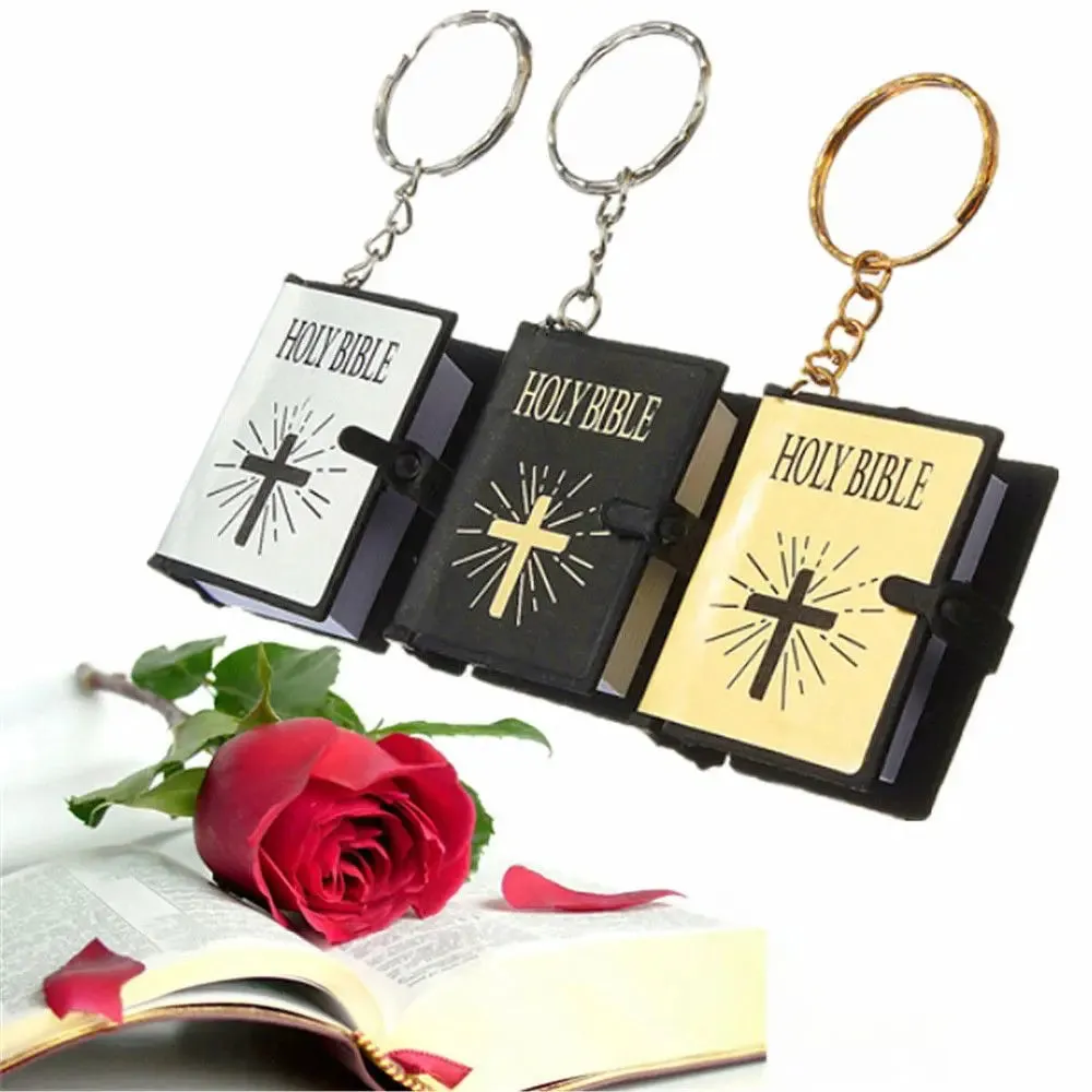 Mini Holy Bible Keychain Book Pendant