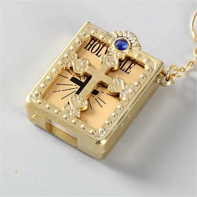 Mini Holy Bible Keychain Book Pendant