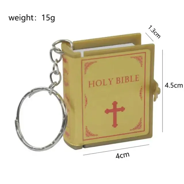 Mini Holy Bible Keychain Book Pendant