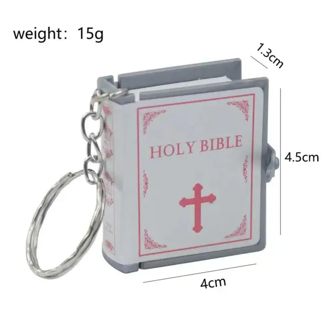 Mini Holy Bible Keychain Book Pendant