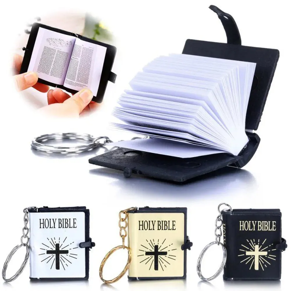 Mini Holy Bible Keychain Book Pendant