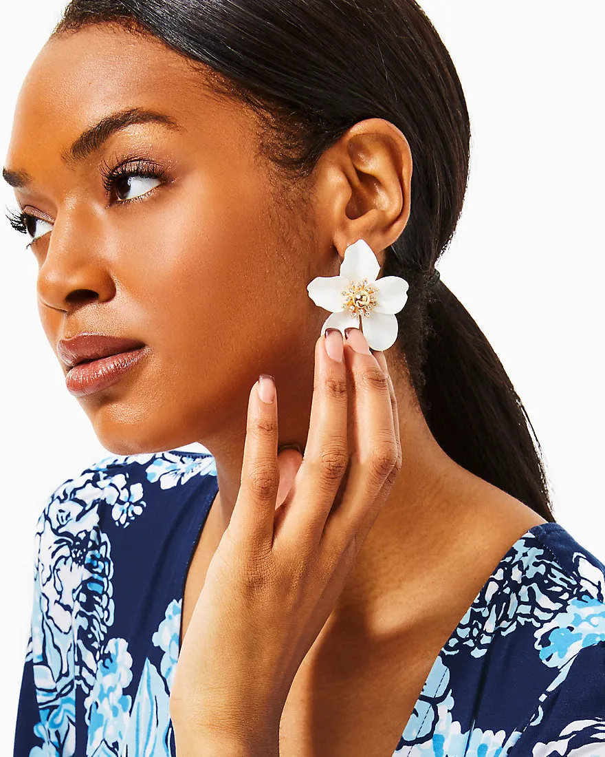 Oversized Orchid Earrings