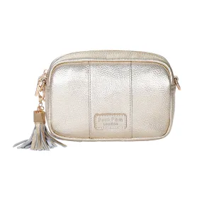 Pom Pom London City MINI Bag in Metallic Gold – Stylish and Compact Handbag for Every Occasion