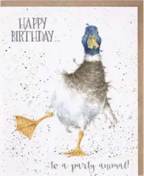 "....to a Party Animal" Birthday Greeting Card from Wrendale