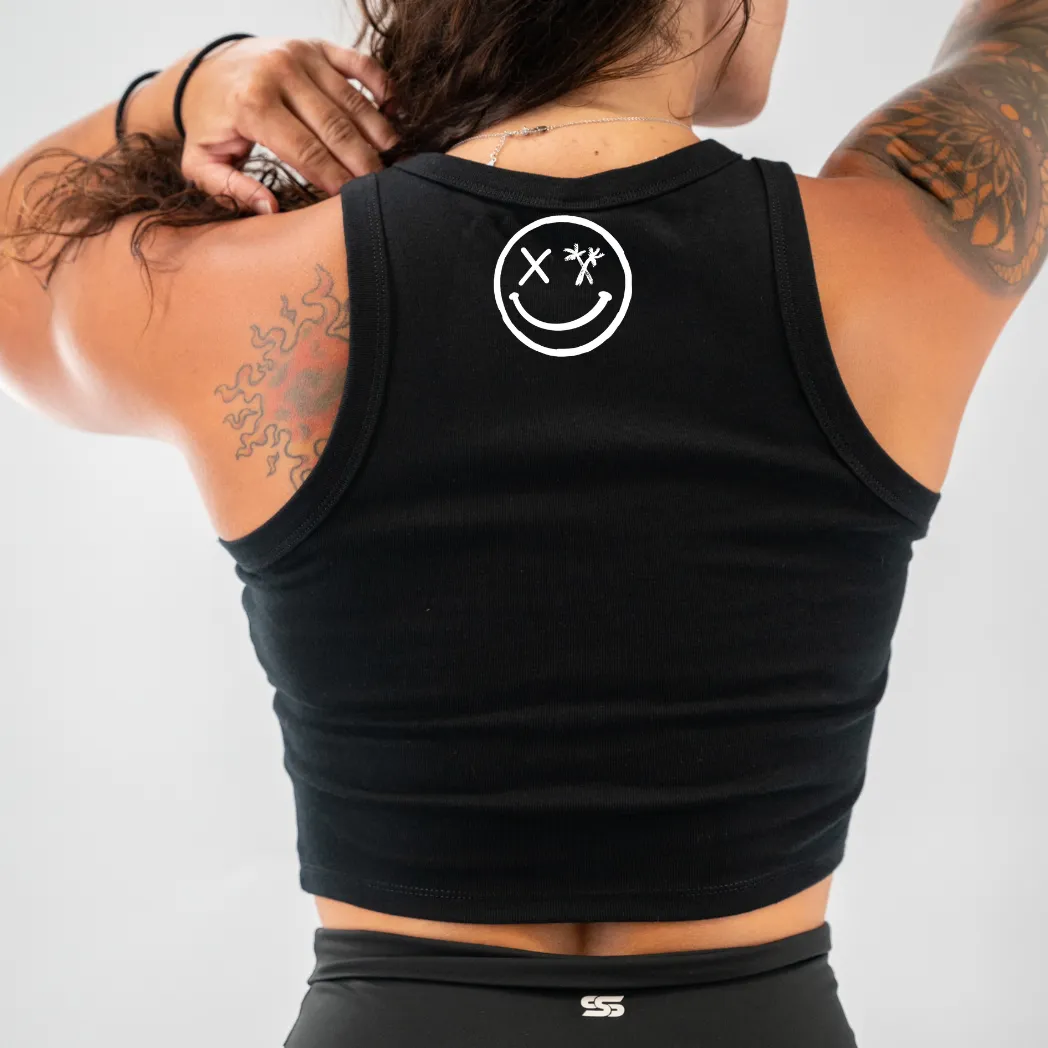 Salty Savage Ladies "Cancer" High Neck Sleeveless Crop Tank | Zodiac Collection