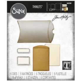 Tim Holtz Thinlits Die Cutting Set by Sizzix - Vault - Pillow Box