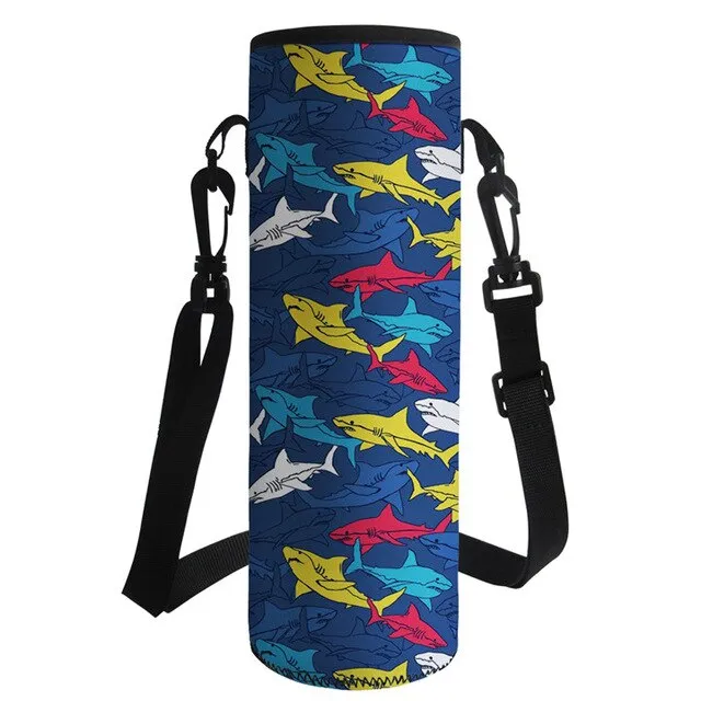 Useful Portable Water Bottle Cooler - Shark Printed