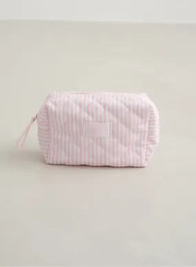 Elegant Winter Bloom Stripe Cosmetic Bag - Stylish and Functional Makeup Organizer